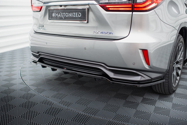 Maxton rear splitter til Lexus RX Mk4 H (with vertical bars) – blank sort – billede 1 af 5