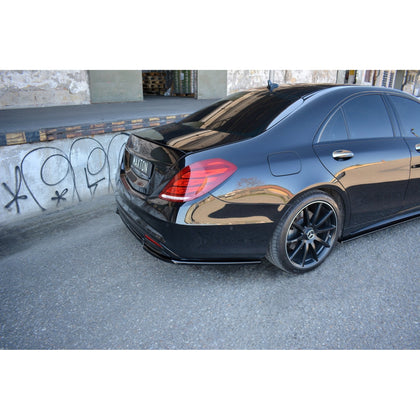 Maxton rear splitter til Mercedes-Benz S-CLASS AMG-LINE W222 – blank sort – billede 2 af 6