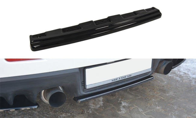 Maxton rear splitter til Mitsubishi Lancer Evo X (without vertical bars) – blank sort – billede 1 af 2