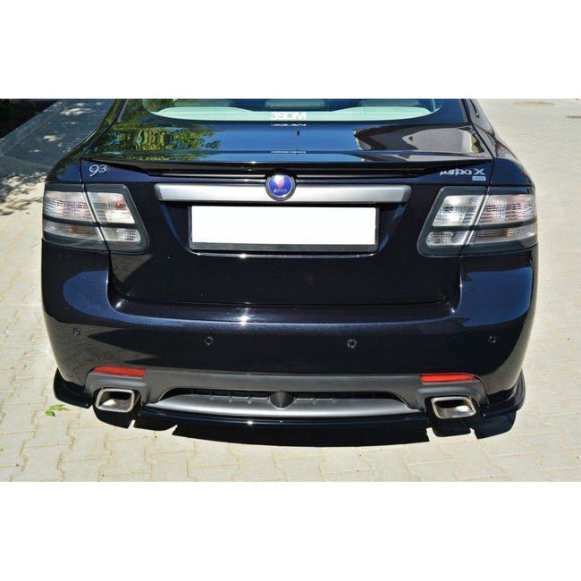 Maxton rear splitter til Saab 9-3 Turbo X – blank sort – billede 1 af 2