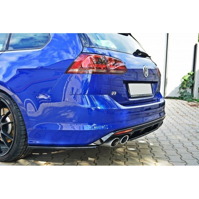 Maxton rear splitter til Volkswagen Golf Mk7 R Estate (without a vertical bar) – blank sort – billede 3 af 4