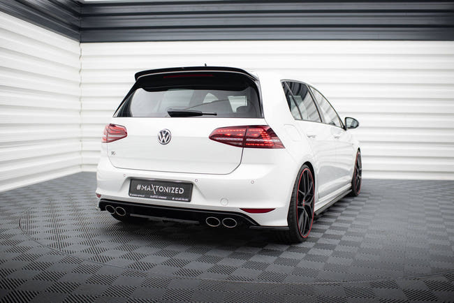 Maxton rear splitter til Volkswagen Golf Mk7 R (with vertical bars) – blank sort – billede 2 af 6