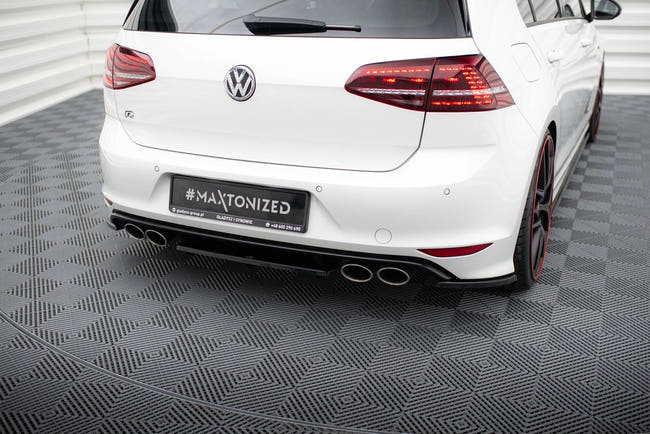 Maxton rear splitter til Volkswagen Golf Mk7 R (with vertical bars) – blank sort – billede 1 af 6