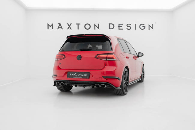Maxton rear splitter til Volkswagen Golf R Hatchback Mk7 Facelift – blank sort – billede 2 af 7