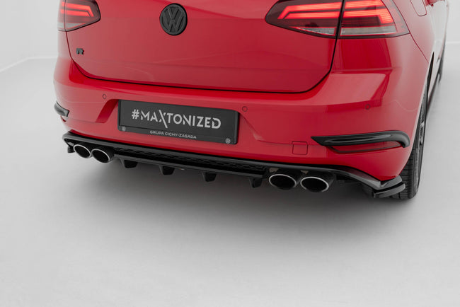 Maxton rear splitter til Volkswagen Golf R Hatchback Mk7 Facelift – blank sort – billede 1 af 7