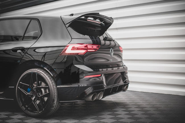 Maxton rear splitter til Volkswagen Golf R Hatchback Mk8 / Mk8 Facelift – blank sort – billede 2 af 6