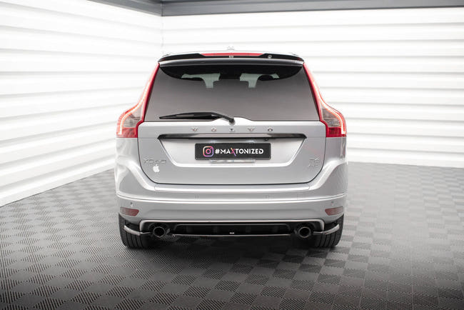 Maxton rear splitter til Volvo XC60 R-Design Mk1 Facelift – blank sort – billede 1 af 5
