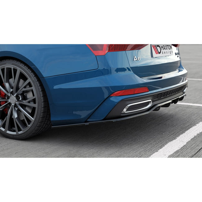 Maxton rear splitter til Audi A6 S-Line C8 – blank sort – billede 2 af 7