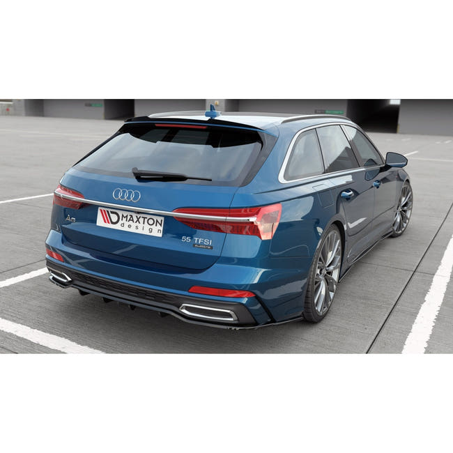 Maxton rear splitter til Audi A6 S-Line C8 – blank sort – billede 1 af 7