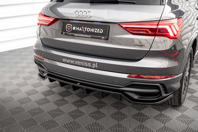 Maxton rear splitter til Audi Q3 S-Line SUV F3 – blank sort – billede 1 af 5
