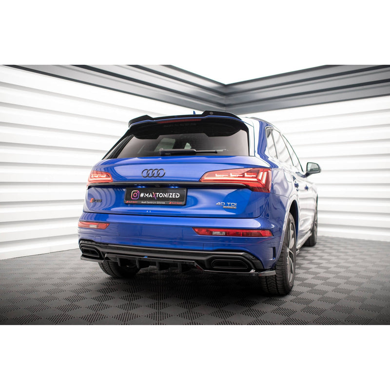 Maxton rear splitter til Audi Q5 S-Line SUV Mk2 Facelift – blank sort – billede 1 af 8