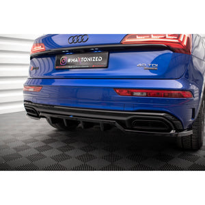 Maxton rear splitter til Audi Q5 S-Line SUV Mk2 Facelift – blank sort – billede 3 af 8