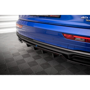Maxton rear splitter til Audi Q5 S-Line SUV Mk2 Facelift – blank sort – billede 4 af 8