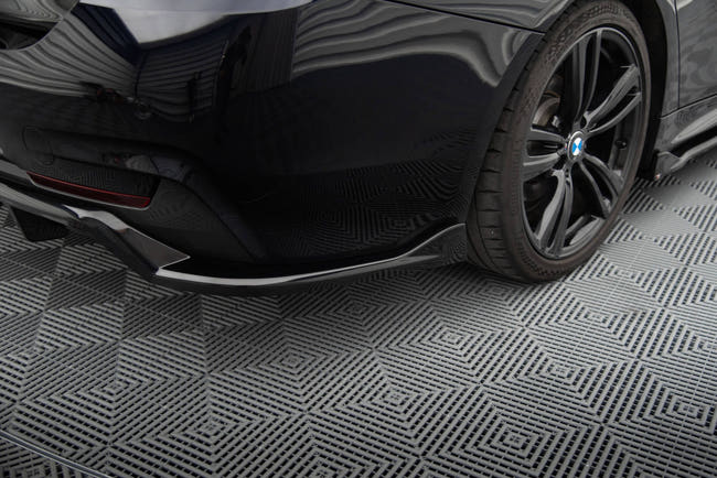 Maxton rear splitter til BMW 4 Coupe / Gran Coupe / Cabrio M-Pack F32 / F36 / F33 – blank sort – billede 2 af 7