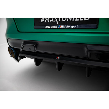 Maxton rear splitter til BMW X6 M F96 Facelift – blank sort – billede 4 af 8