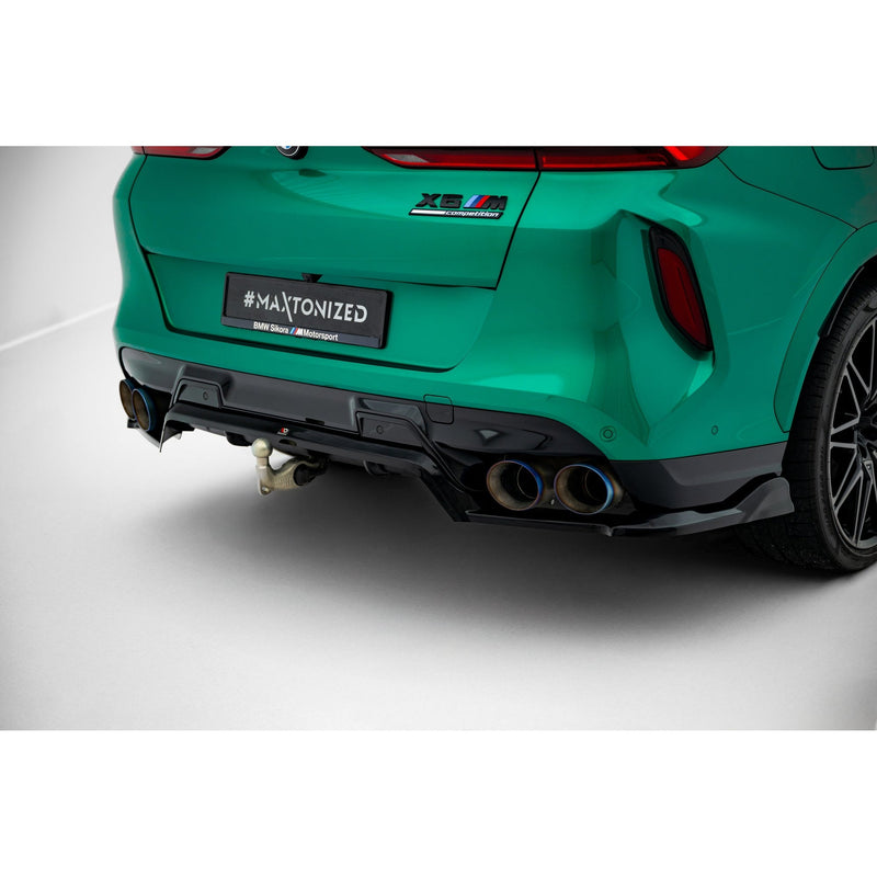 Maxton rear splitter til BMW X6 M F96 Facelift – blank sort – billede 3 af 8