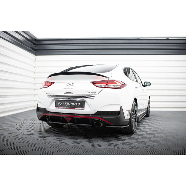 Maxton rear splitter til Hyundai I30 N Mk3 Fastback – blank sort – billede 2 af 5
