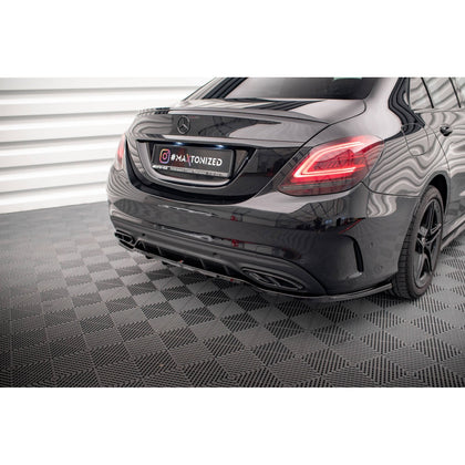 Maxton rear splitter til Mercedes-Benz C AMG-Line W205 Facelift – blank sort – billede 1 af 7