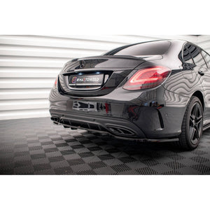 Maxton rear splitter til Mercedes-Benz C AMG-Line W205 Facelift – blank sort – billede 2 af 7
