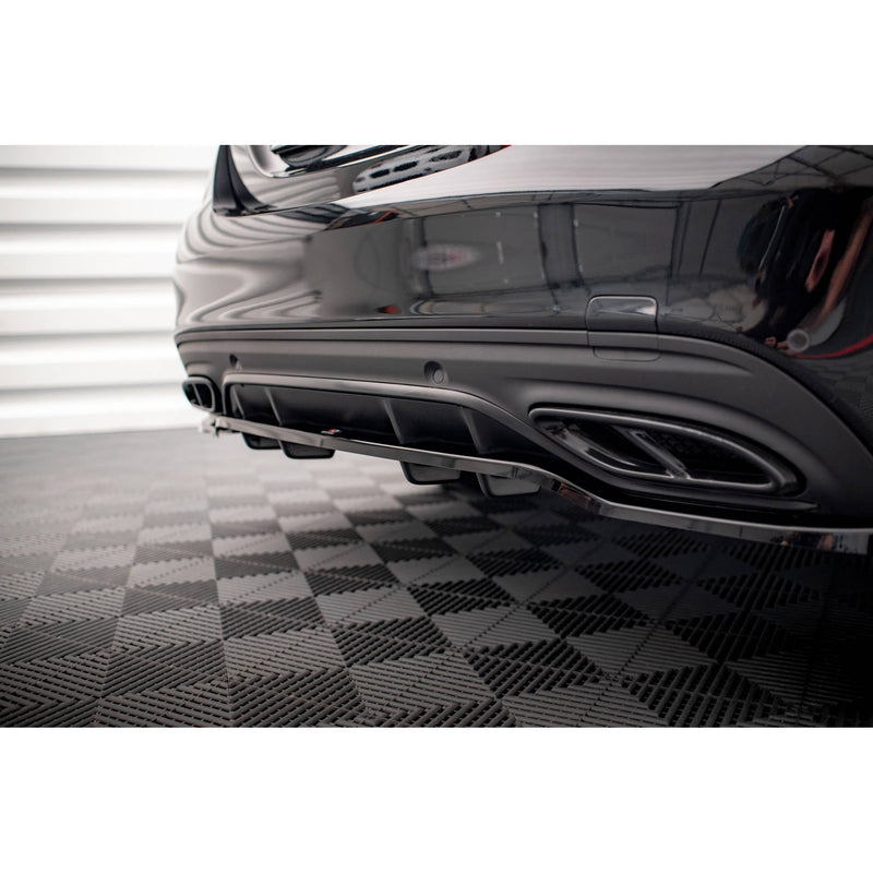 Maxton rear splitter til Mercedes-Benz C AMG-Line W205 Facelift – blank sort – billede 4 af 7