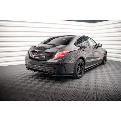 Maxton rear splitter til Mercedes-Benz C AMG-Line W205 Facelift – blank sort – billede 5 af 7