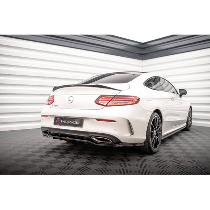 Maxton rear splitter til Mercedes-Benz C Coupe AMG-Line C205 Facelift – blank sort – billede 1 af 6