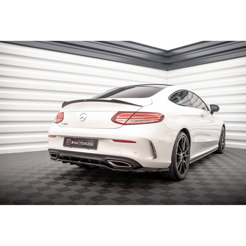 Maxton rear splitter til Mercedes-Benz C Coupe AMG-Line C205 Facelift – blank sort – billede 1 af 6