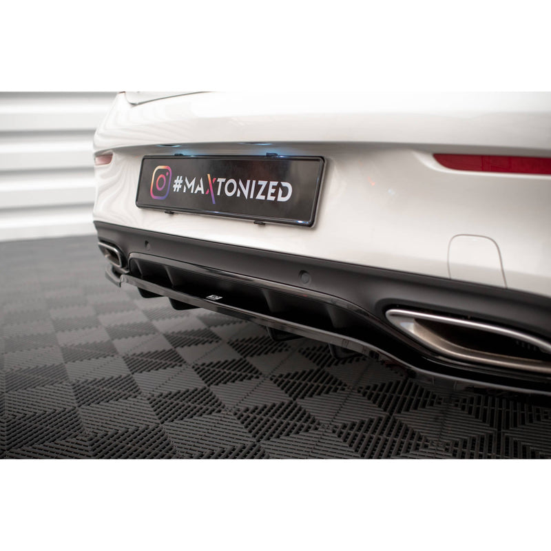 Maxton rear splitter til Mercedes-Benz C Coupe AMG-Line C205 Facelift – blank sort – billede 3 af 6