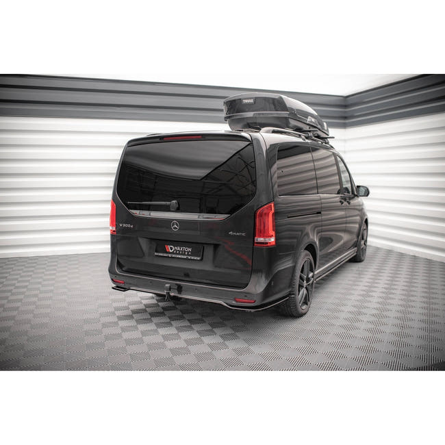 Maxton rear splitter til Mercedes-Benz V-Class AMG-Line W447 Facelift – blank sort – billede 2 af 8