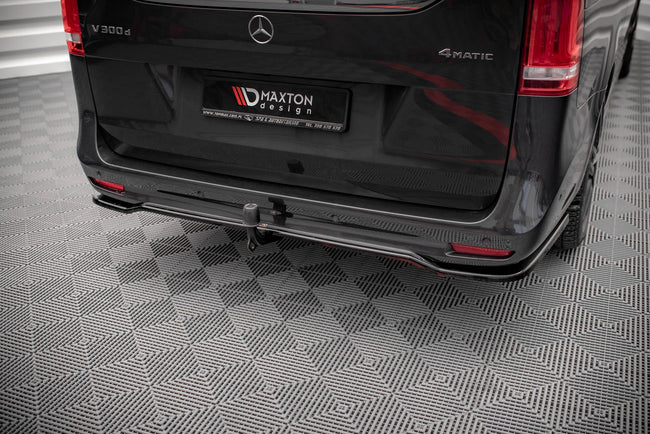 Maxton rear splitter til Mercedes-Benz V-Class AMG-Line W447 Facelift – blank sort – billede 1 af 8