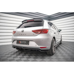 Maxton rear splitter til Seat Leon Hatchback Mk3 – blank sort – billede 1 af 4