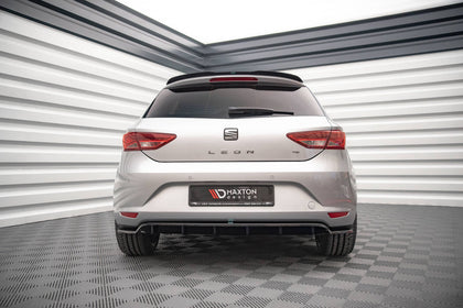 Maxton rear splitter til Seat Leon Hatchback Mk3 – blank sort – billede 2 af 4