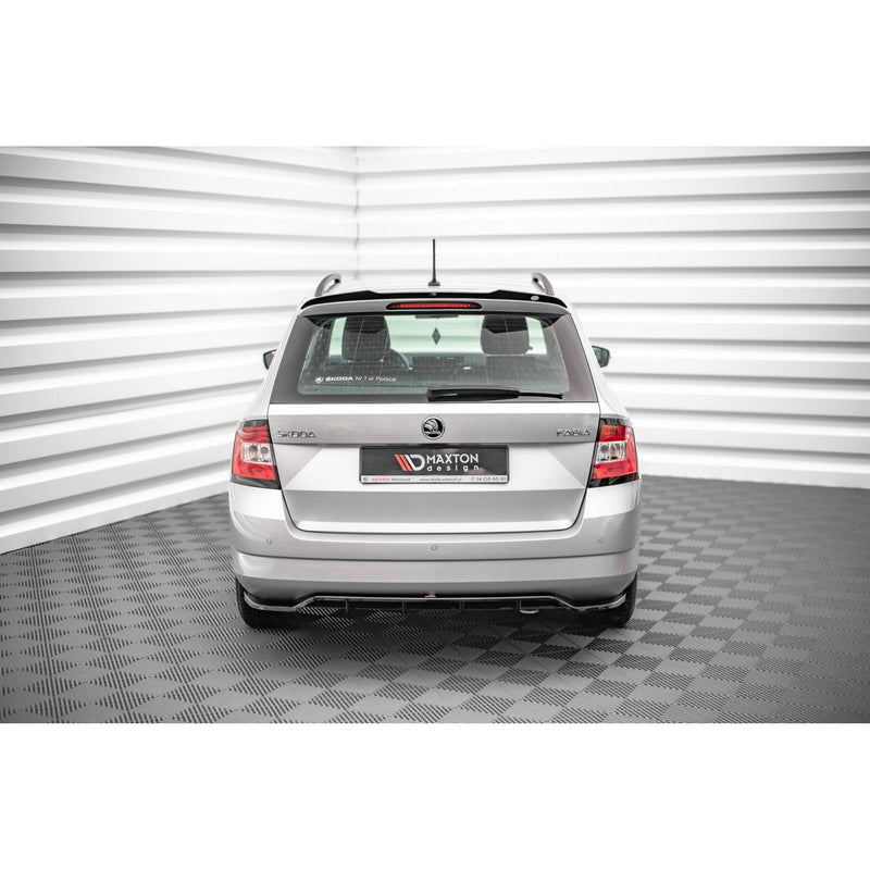 Maxton rear splitter til Skoda Fabia Combi Mk3 – blank sort – billede 1 af 4