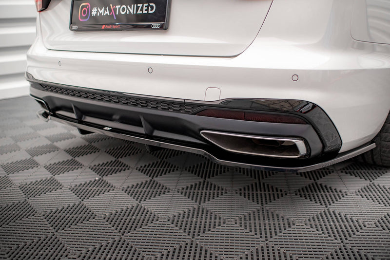 Maxton rear splitter til Audi A4 S-Line B9 Facelift – blank sort – billede 4 af 7