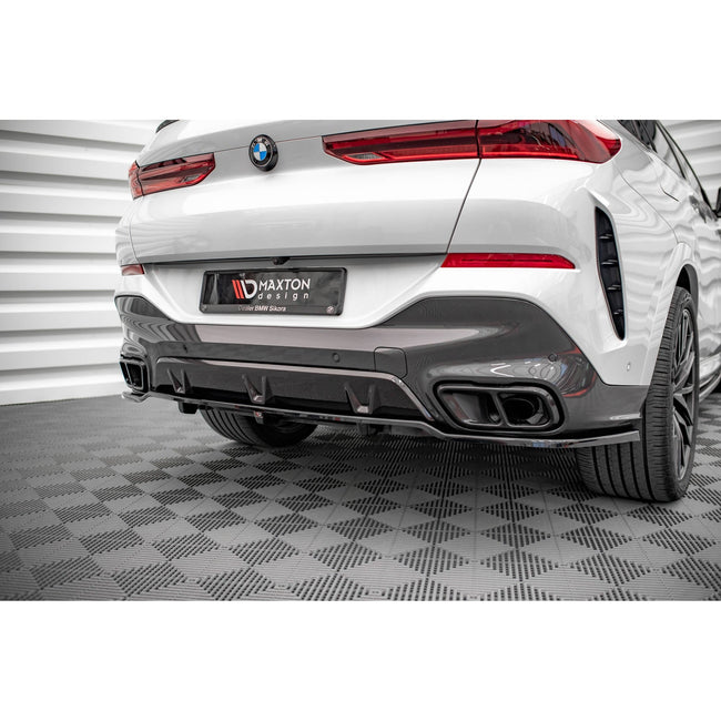 Maxton rear splitter til BMW X6 M-Pack G06 – blank sort – billede 1 af 5