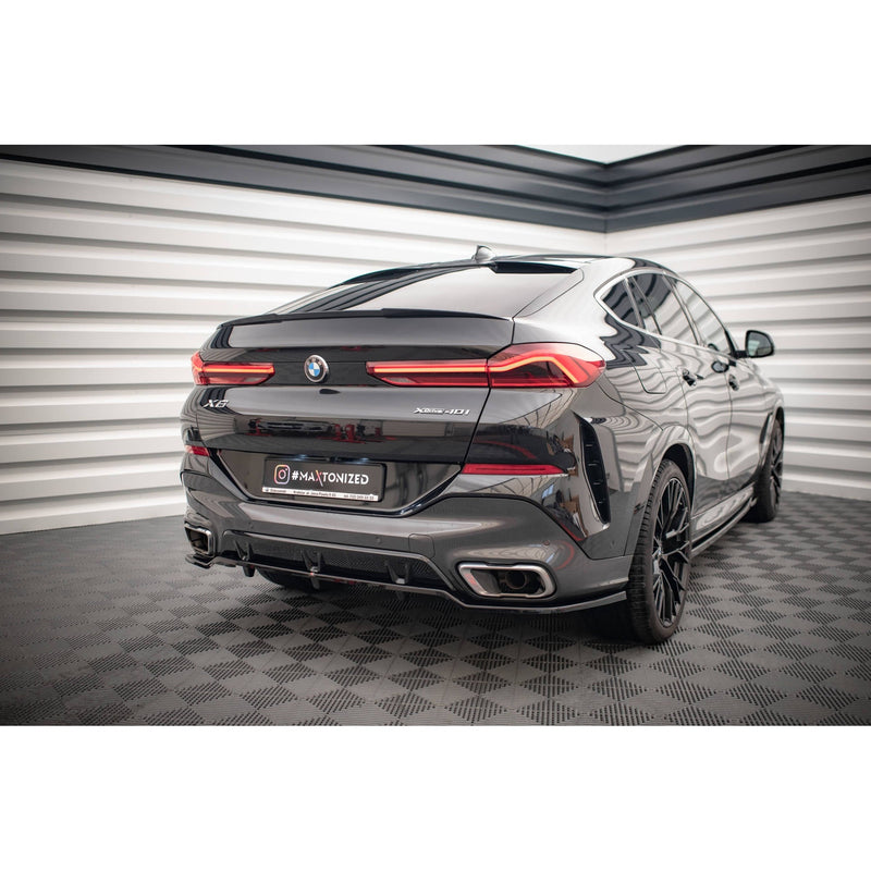 Maxton rear splitter til BMW X6 M-Pack G06 – blank sort – billede 1 af 6