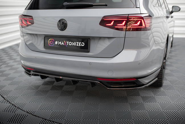 Maxton rear splitter til Volkswagen Passat R-Line B8 Facelift – blank sort – billede 1 af 6