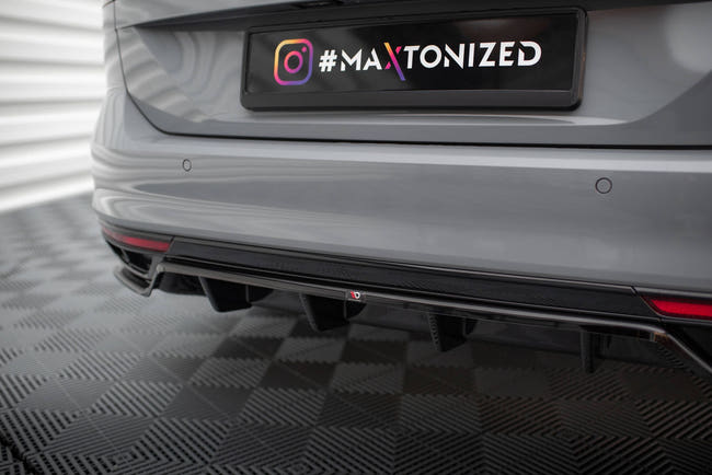 Maxton rear splitter til Volkswagen Passat R-Line B8 Facelift – blank sort – billede 2 af 6