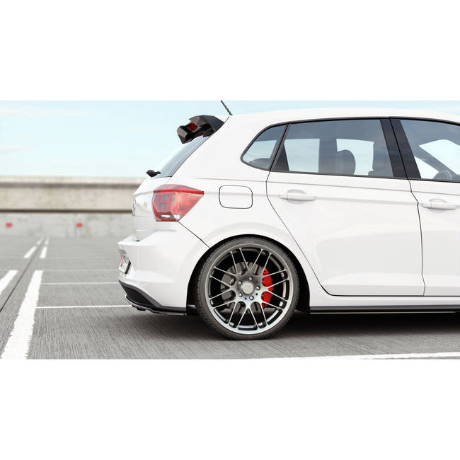 Maxton rear splitter til Volkswagen Polo GTI / R-line Mk6 – blank sort – billede 2 af 6