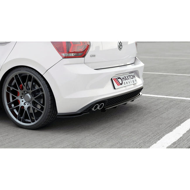 Maxton rear splitter til Volkswagen Polo GTI / R-line Mk6 – blank sort – billede 1 af 6