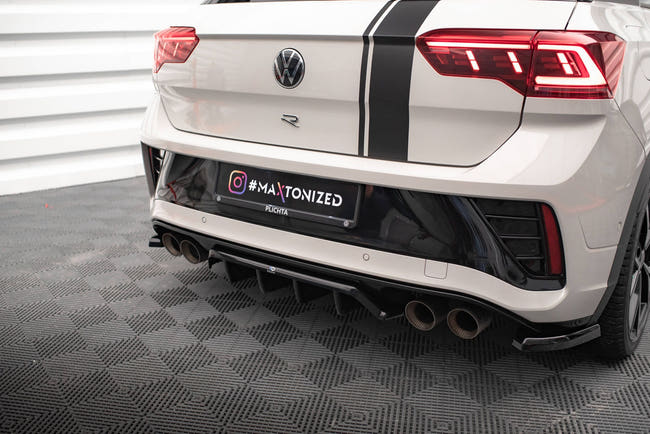Maxton rear splitter til Volkswagen T-Roc R / R-Line Mk1 Facelift – blank sort – billede 1 af 6