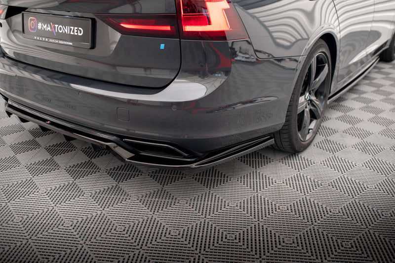 Maxton rear splitter til Volvo V90 / S90 R-Design Mk2 – blank sort – billede 3 af 6