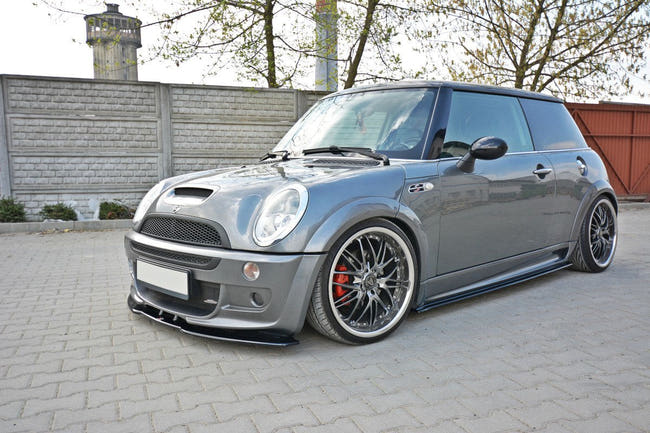 Maxton frontsplitter til Mini R53 Cooper S JCW – blank sort – billede 2 af 4