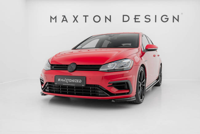 Maxton frontsplitter til Volkswagen Golf R / R-Line Mk7 Facelift – blank sort – billede 1 af 6