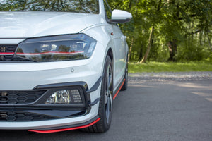 Maxton frontsplitter til Volkswagen Polo GTI / R-line Mk6 – blank sort – billede 3 af 5