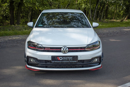 Maxton frontsplitter til Volkswagen Polo GTI / R-line Mk6 – blank sort – billede 2 af 5