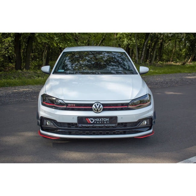 Maxton frontsplitter til Volkswagen Polo GTI / R-line Mk6 – blank sort – billede 2 af 5