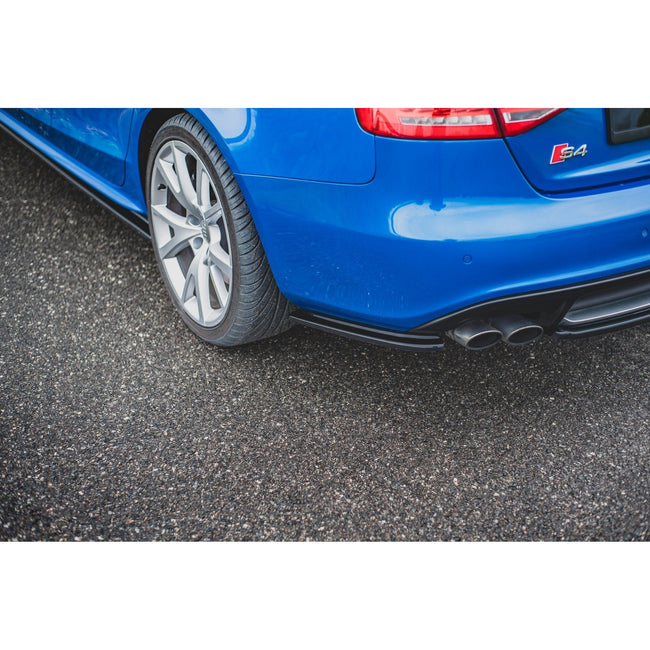 Maxton side splitters til Audi S4 / A4 S-Line B8 Sedan – blank sort – billede 1 af 7