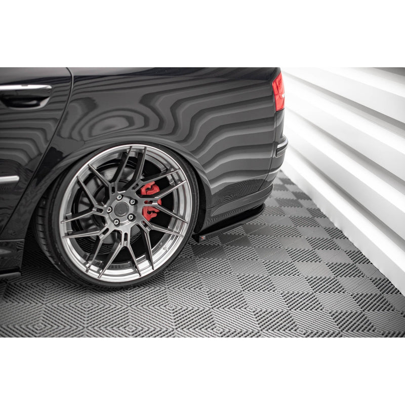 Maxton side splitters til Audi S8 D3 – blank sort – billede 2 af 4