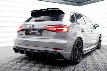 Maxton side splitters til Audi RS3 8V Sportback Facelift – blank sort – billede 2 af 5